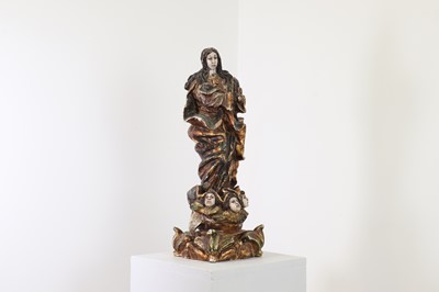 Lot 255A - A carved figure of the Madonna