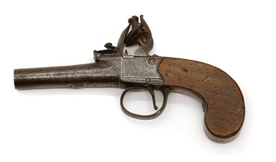 Lot 201 - An English box lock flintlock pistol