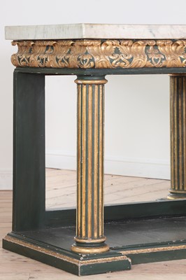 Lot 203 - A painted and parcel-gilt pier table
