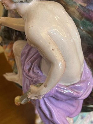 Lot 321 - A Meissen porcelain ewer, emblematic of fire