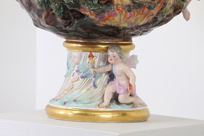 Lot A Meissen porcelain ewer, emblematic of fire