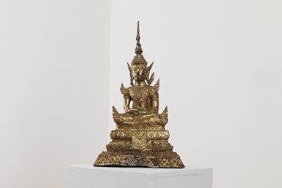 Lot 235 - A gilt-metal Buddha in the Rattanakosin style