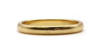 Lot 127 - An 18ct gold 'D' section wedding ring, by Tiffany & Co.