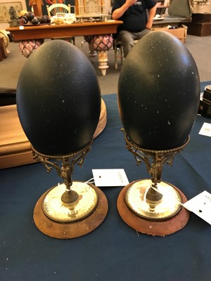 Lot 1 - A pair of emu eggs