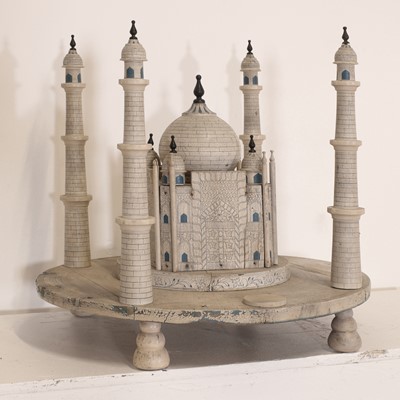 Lot 7 - A folk art architectural model of the Taj Mahal
