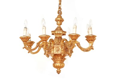 Lot 634 - A gilt-metal chandelier in the Louis XVI style