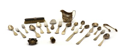 Lot 10 - A collection of Victorian and later silver flatware