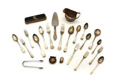 Lot 10 - A collection of Victorian and later silver flatware