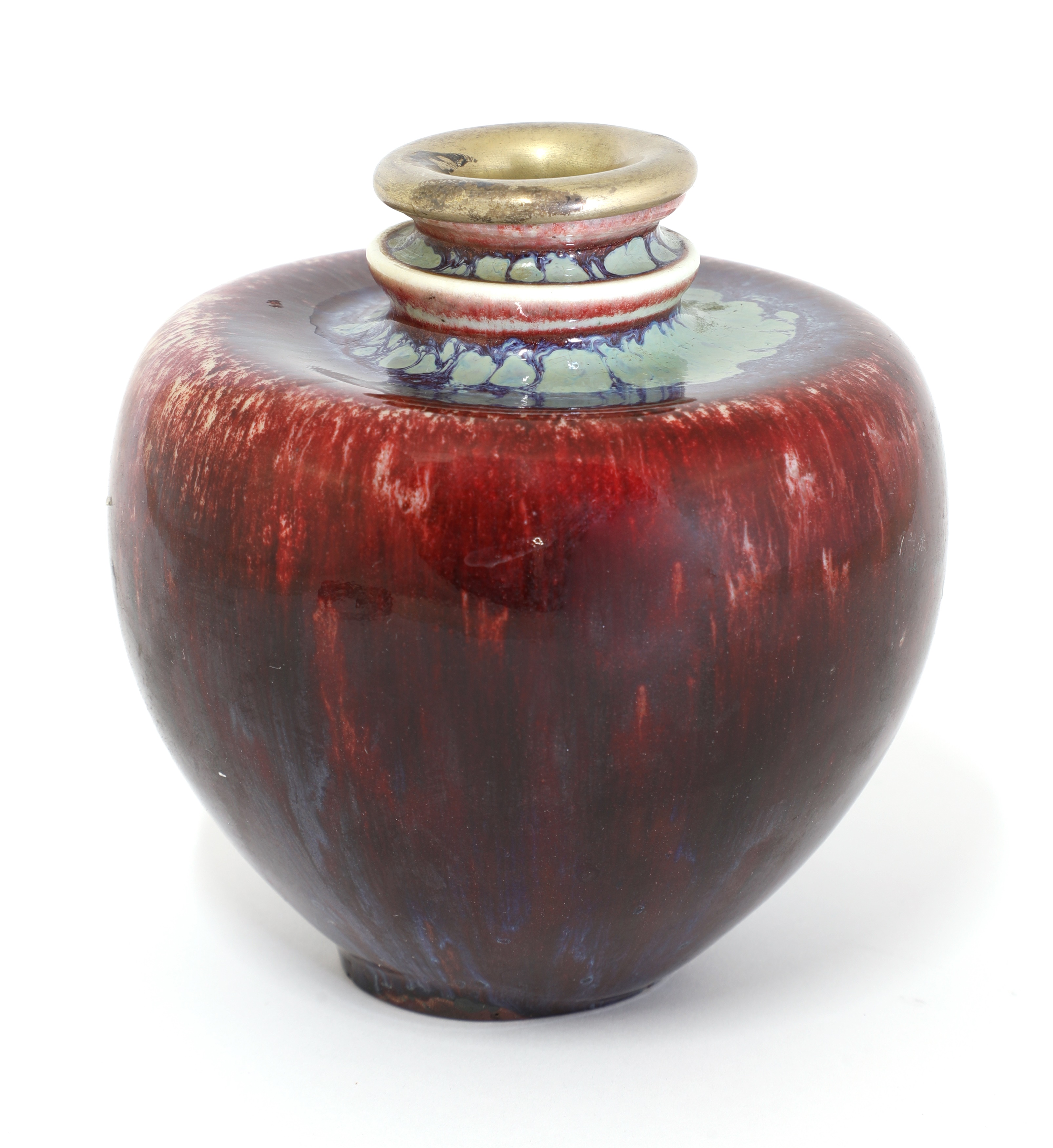 Lot 20 - An Art Nouveau sang-de-boeuf glazed vase,