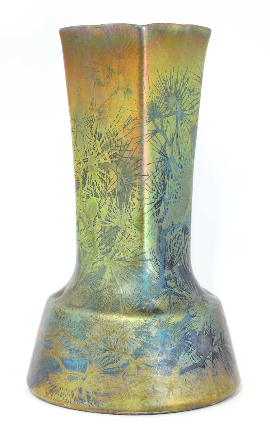 Lot 18 - A Clément Massier 'Golfe Juan' iridescent lustre vase