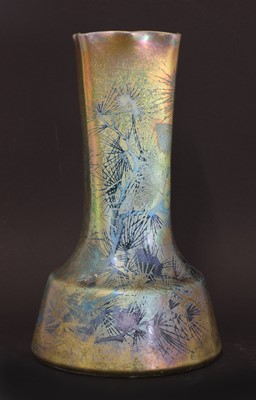 Lot 18 - A Clément Massier 'Golfe Juan' iridescent lustre vase