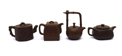 Lot 126 - A collection of four Chinese Yixing zisha teapots