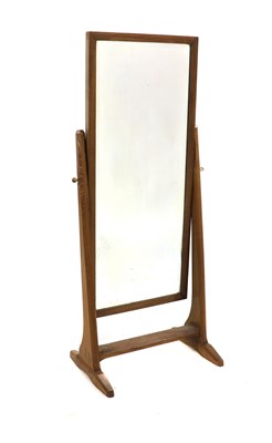 Lot 146 - An Arts and Crafts oak cheval mirror