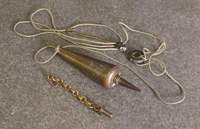 Lot 20 - Of architectural interest: a cast brass Victorian plumb line