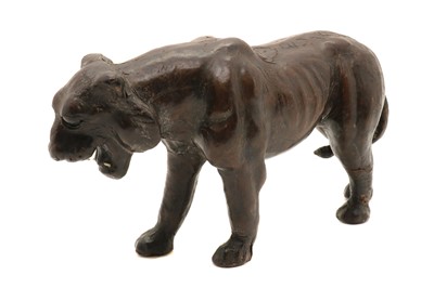 Lot 152 - A brown leather covered panther
