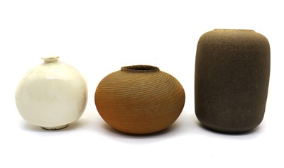 Lot 143 - Three Japanese pottery vase