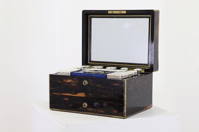 Lot 7 - A Victorian coromandel dressing box