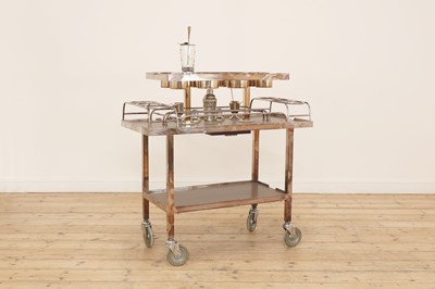 Lot 230 - A Drakes silver-plated and chrome drinks trolley