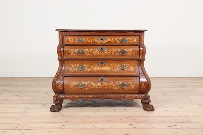 Lot 65 - An oak and marquetry commode