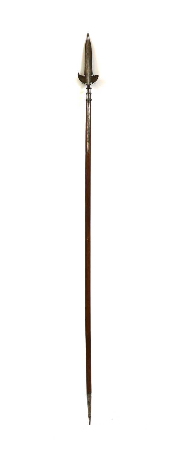 Lot 138 - A steel spear or polearm