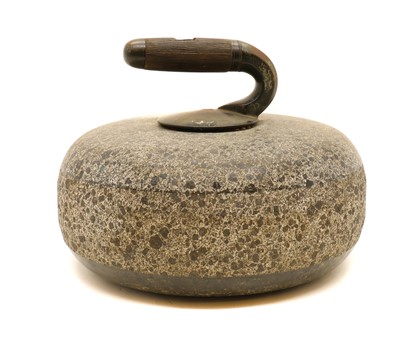 Lot 216 - A Scottish granite curling stone