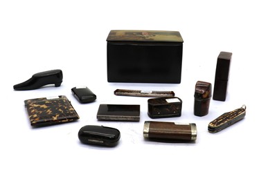Lot 168 - A collection of tortoiseshell items