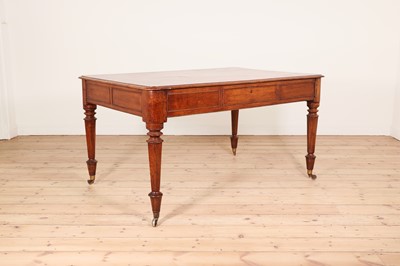Lot 211 - A large golden oak library table