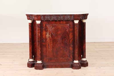 Lot 563 - A Victorian mahogany marble-top side cabinet