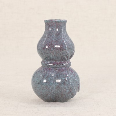 Lot 90 - A Chinese robin's-egg glazed double gourd vase