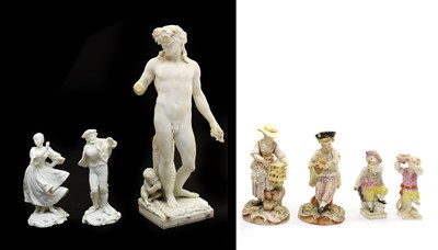 Lot 73 - A group of continental porcelain figures