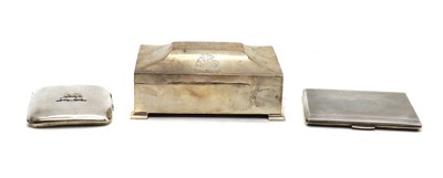 Lot 10 - A silver cigarette box