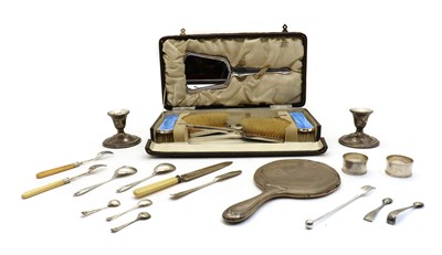 Lot 41 - A collection of silver and silver plated items