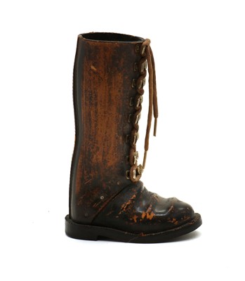 Lot 229 - A tooled leather showman's boot