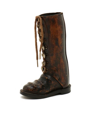 Lot 229 - A tooled leather showman's boot