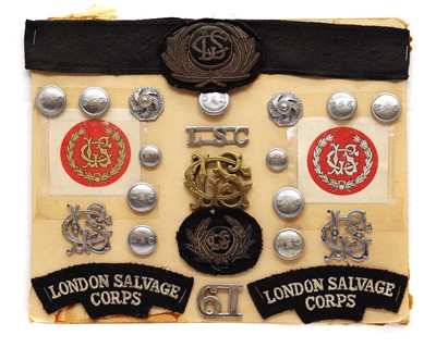 Lot 158 - A collection of London Salvage Corps badges