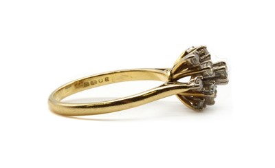 Lot 58 - An 18ct gold diamond cluster ring