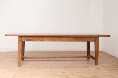 Lot 132 - A large oak farmhouse refectory table