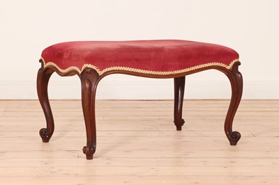 Lot 96 - A Victorian mahogany footstool