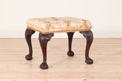 Lot 581 - A George III-style mahogany footstool