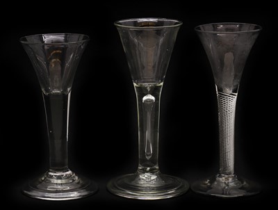 Lot 117 - A group of three 18th century drinking glasses