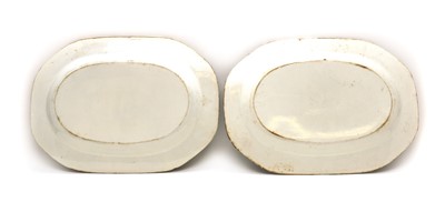 Lot 75 - A pair of pearlware pottery meat plates