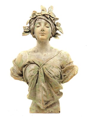 Lot 255 - A French terracotta bust