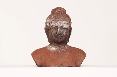 Lot 24 - A terracotta bust in the Chinese style