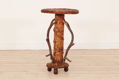 Lot 551 - A Japanesque bamboo and antler occasional table