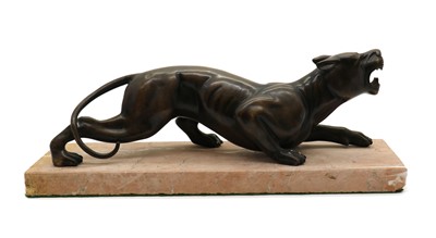 Lot 262 - A bronze panther