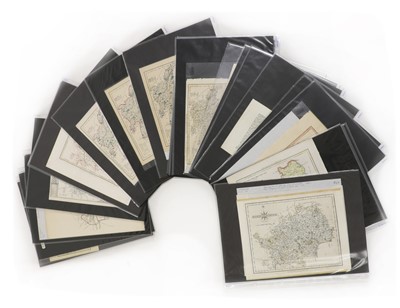 Lot 13 - Folder with C32 loose MAPS OF HERTFORDSHIRE