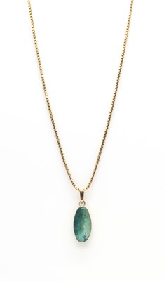 Lot 147 - A gold pendant and chain