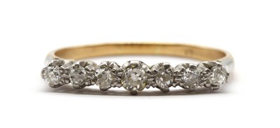 Lot 55 - A gold seven stone old cut diamond ring