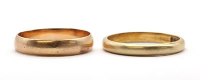 Lot 48 - Two gold wedding rings