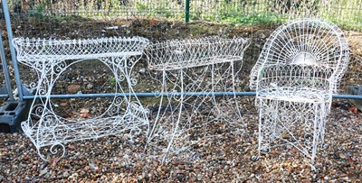 Lot 623 - Two wirework conservatory plant stands